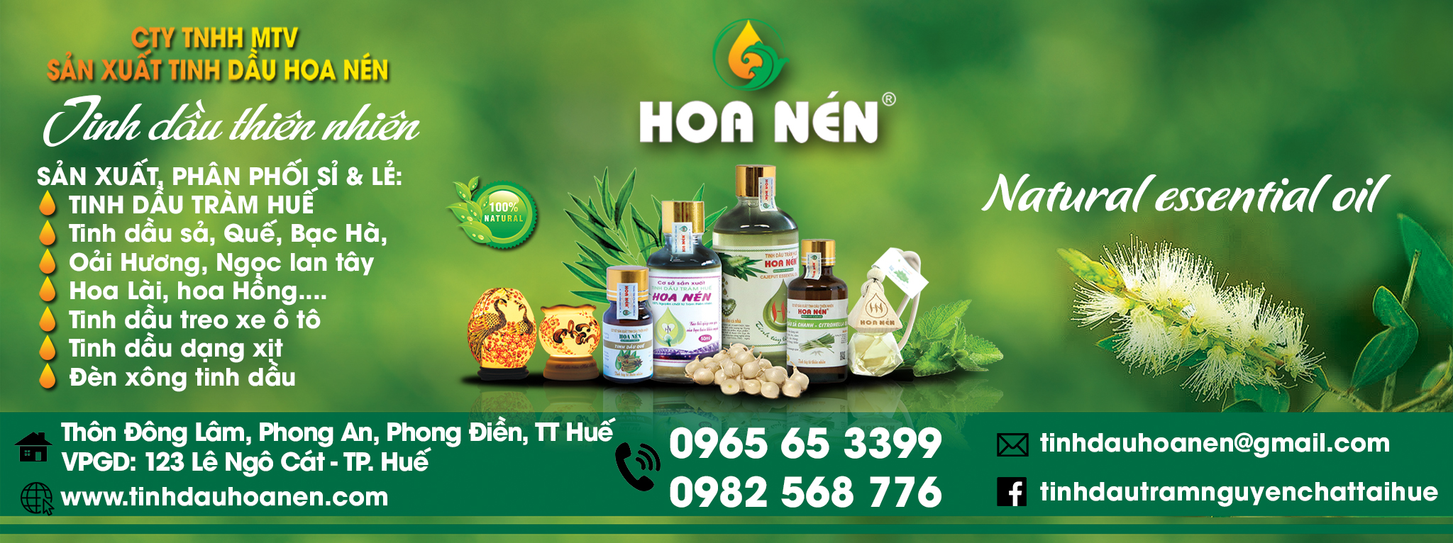 Tinh dầu tràm Hoa Nén đã được Sở Y tế Thừa Thiên Huế kiểm định chất lượng 